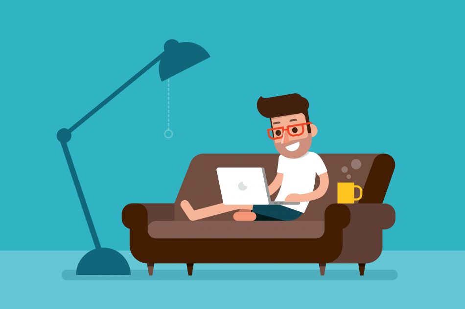 Business owner working from home