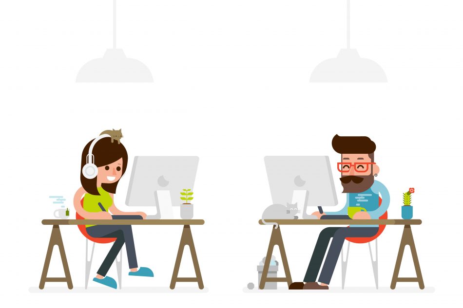 Creatives working