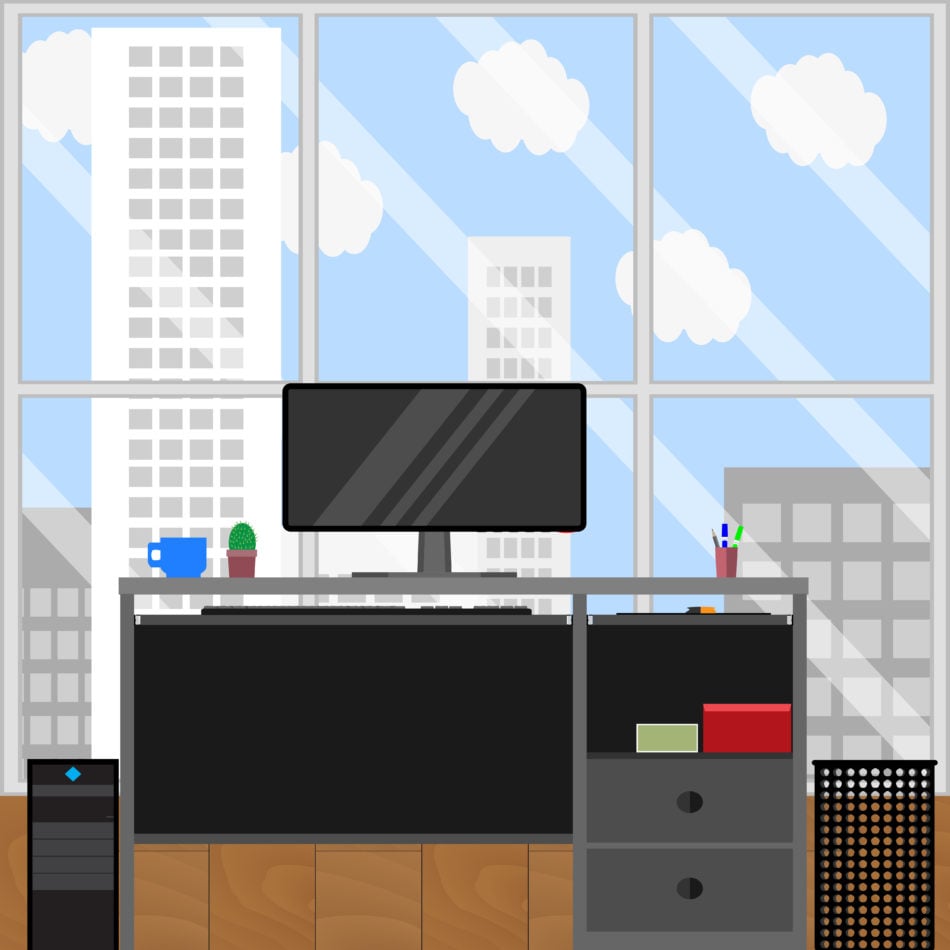 Workplace in the office