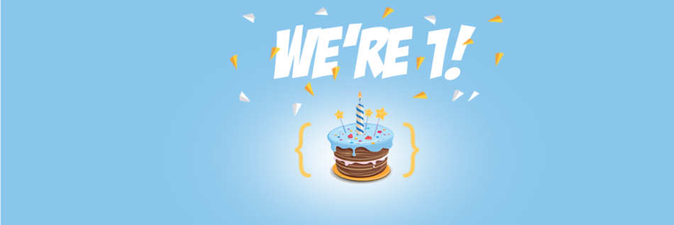 Hostens first birthday banner