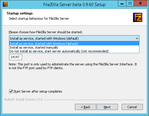 Filezilla Server